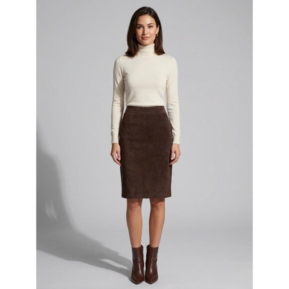 GAP Dresses & Skirts - Archival 2003 GAP Blue Label Genuine Suede Column Skirt | Dark Academia Boho VTG